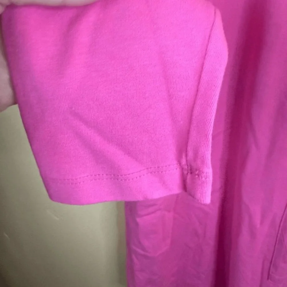 NWT Hanna Andersson Girls Pink Pullover Dress with Decal and Pockets Size US 12‎
